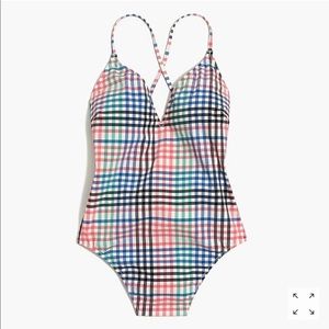 Jcrew factory -plaid swimsuit